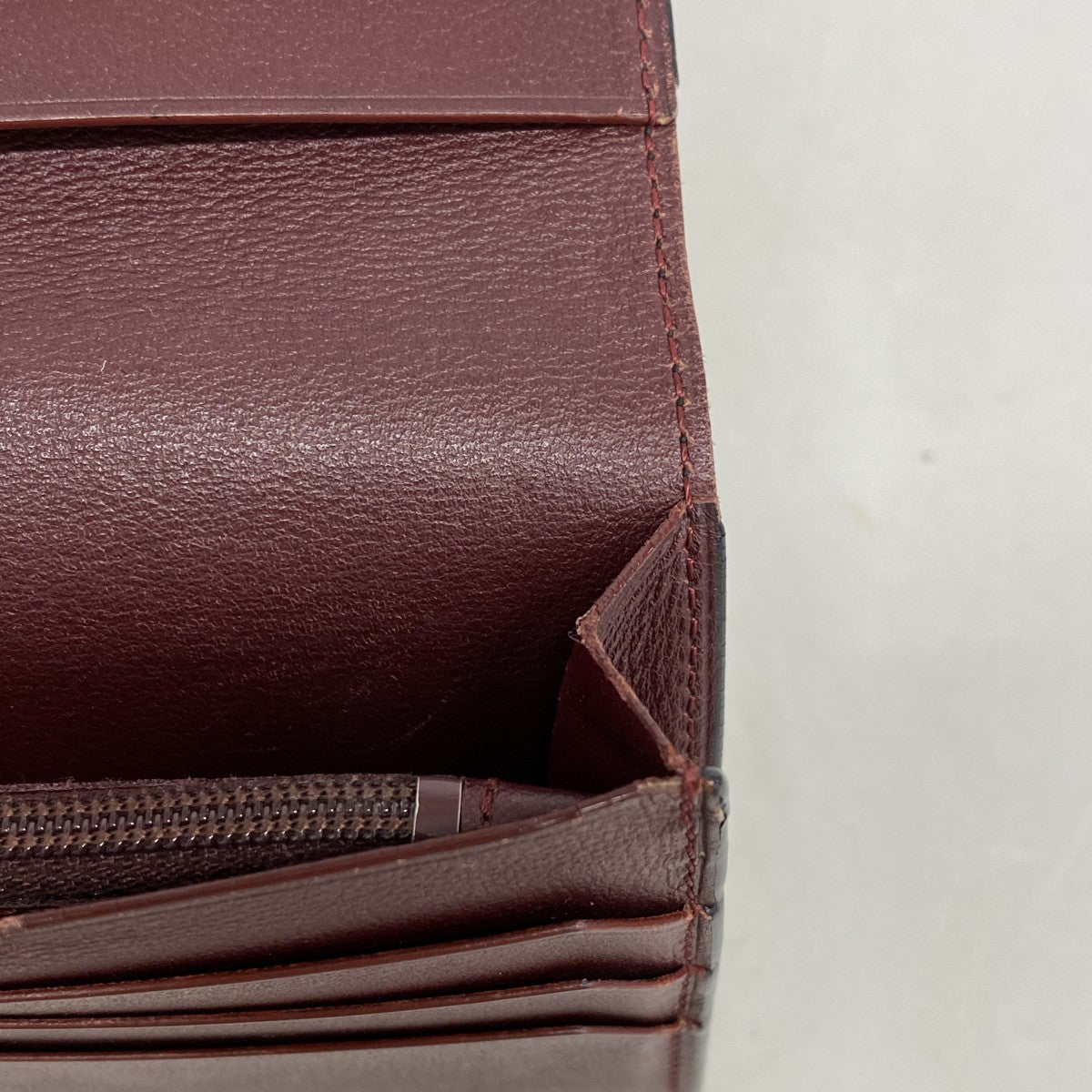 【5he5826】カルティエ 長財布 マスト レザー ブラック シルバー金具【中古】メンズ