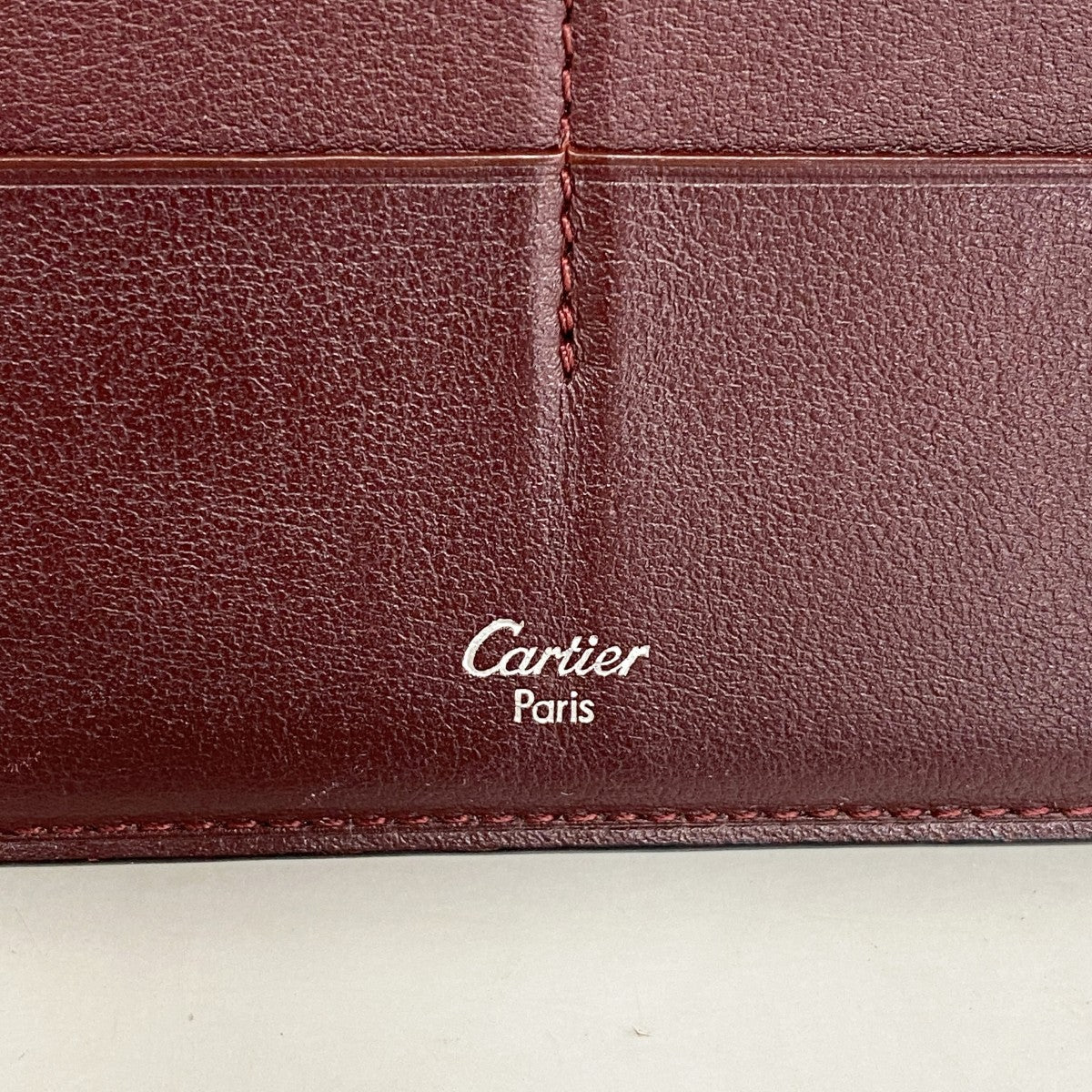 【5he5826】カルティエ 長財布 マスト レザー ブラック シルバー金具【中古】メンズ