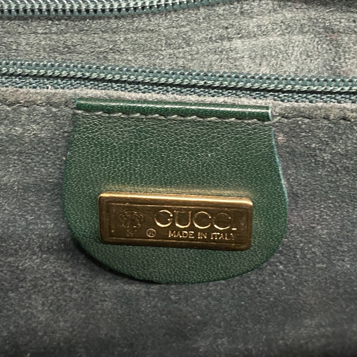 【5he5832】グッチ ショルダーバッグ 001 86 1198 レザー グリーン ゴールド金具【中古】レディース