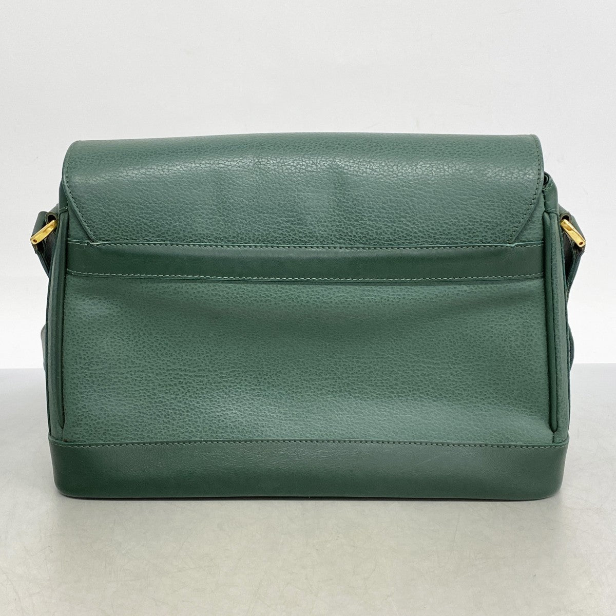 【5he5832】グッチ ショルダーバッグ 001 86 1198 レザー グリーン ゴールド金具【中古】レディース
