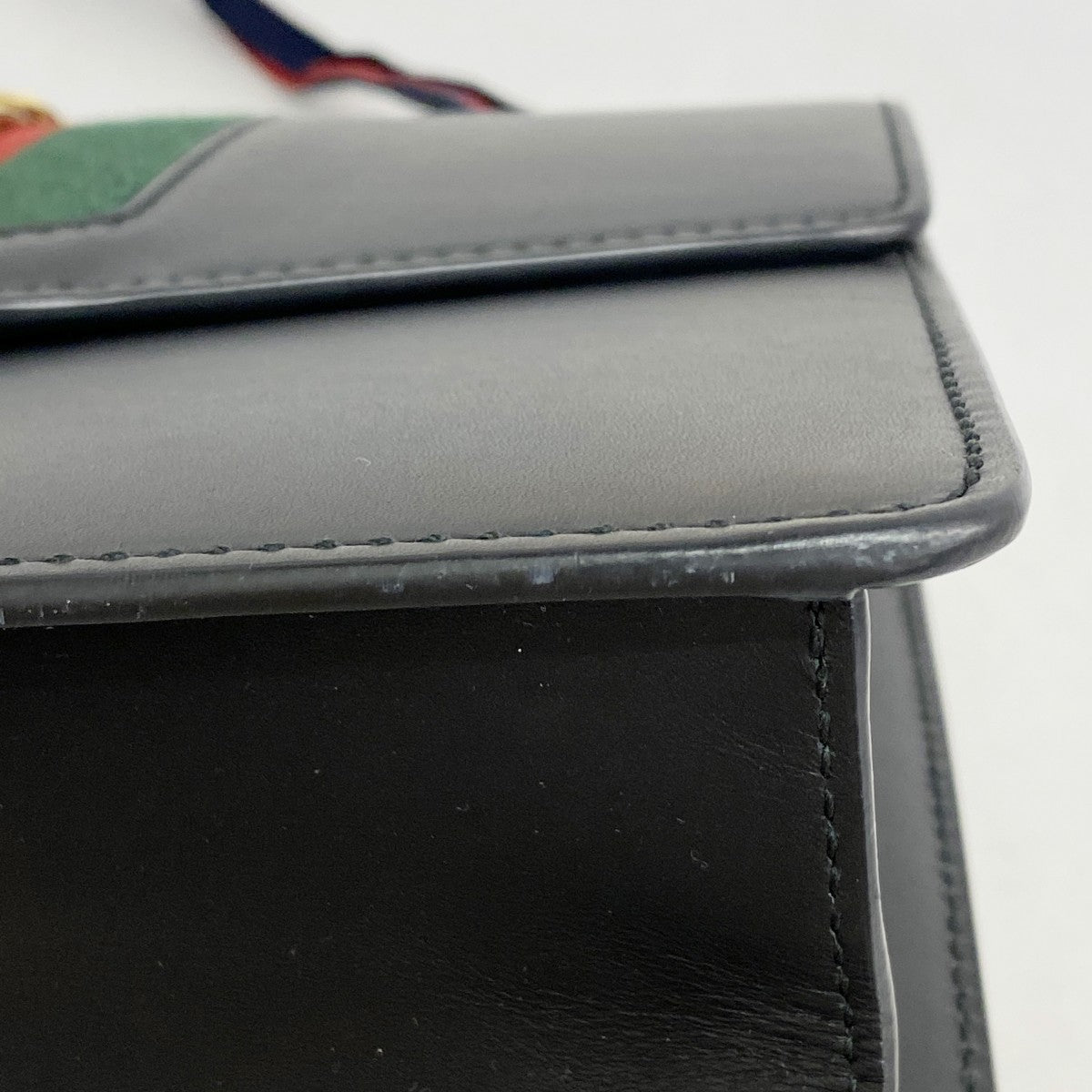 【5he5833】グッチ ショルダーバッグ シルヴィ 421882 レザー ブラック ゴールド金具【中古】レディース