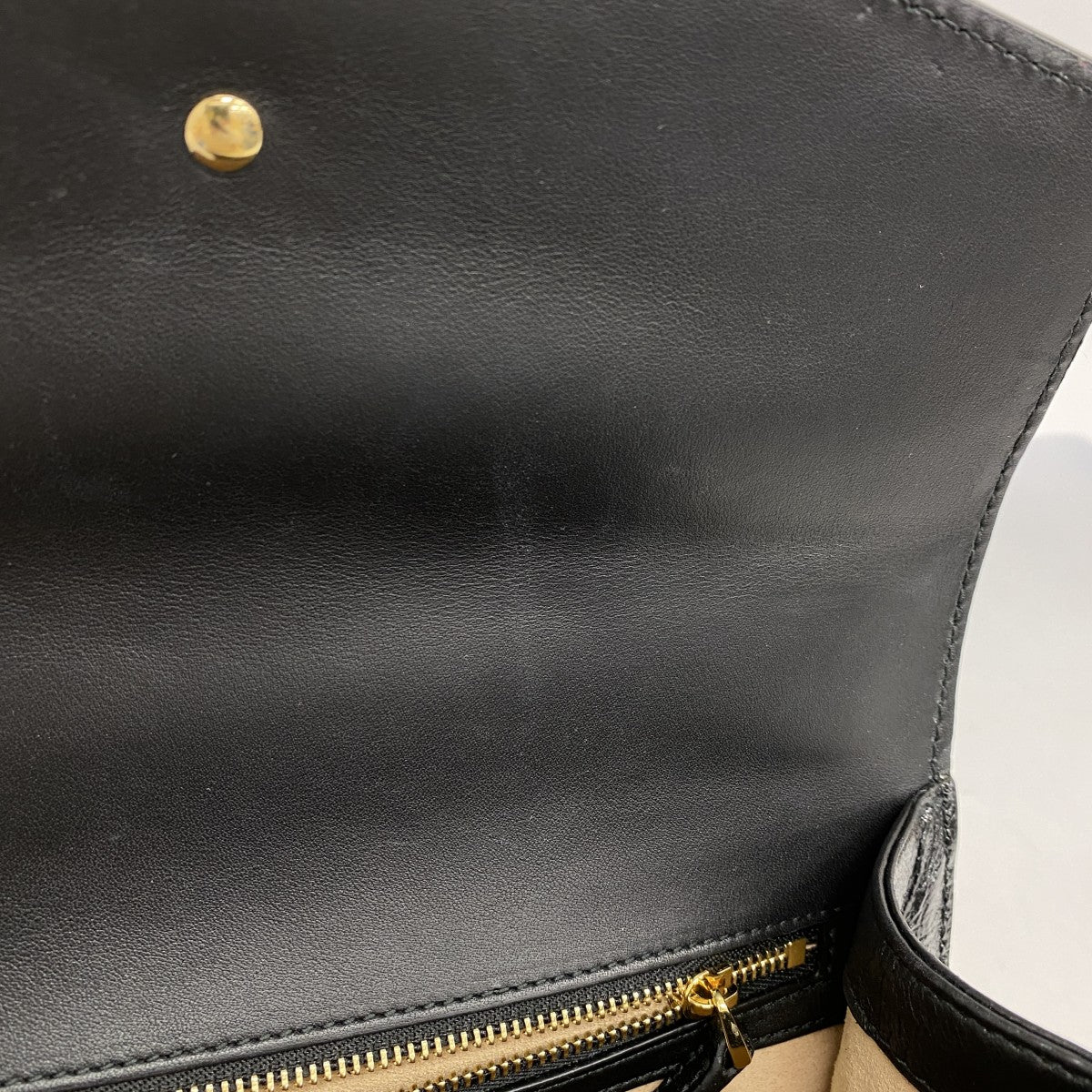 【5he5834】グッチ ショルダーバッグ シルヴィ 524405 ベロア ブラック ゴールド金具【中古】レディース