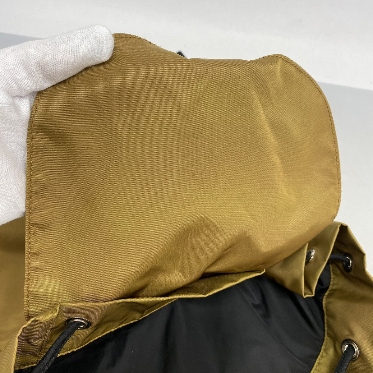 【5he5849】プラダ リュック・デイパック ナイロン ブラウン シルバー金具【中古】メンズ
