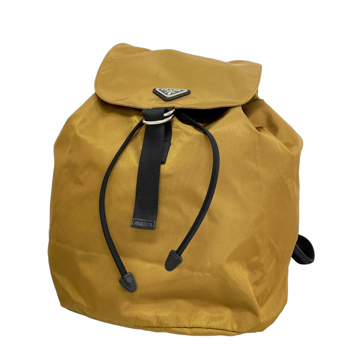 【5he5849】プラダ リュック・デイパック ナイロン ブラウン シルバー金具【中古】メンズ