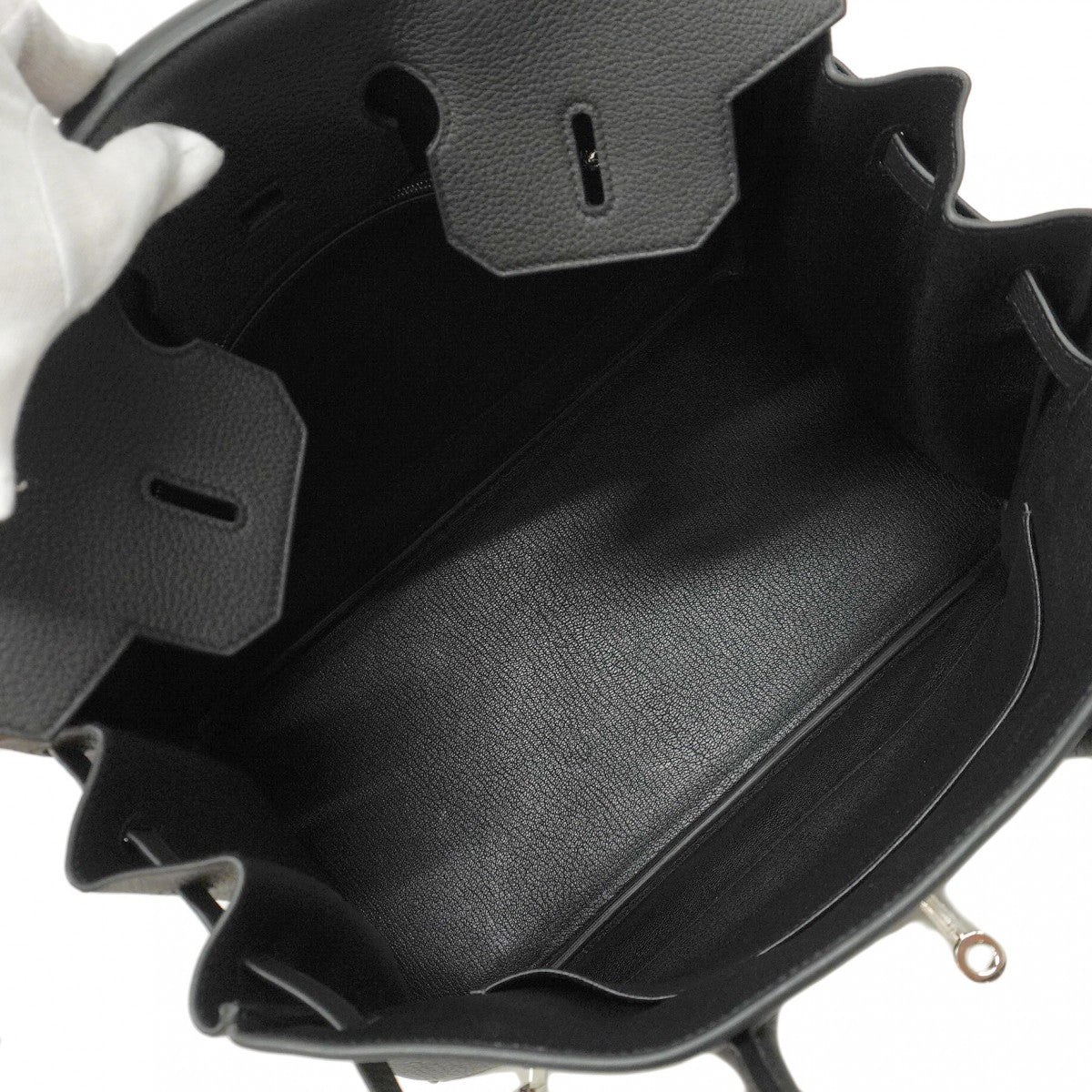 【5ia0217-e-g】エルメス ハンドバッグ バーキン35 トゴ ブラック シルバー金具 K刻印【中古】レディース