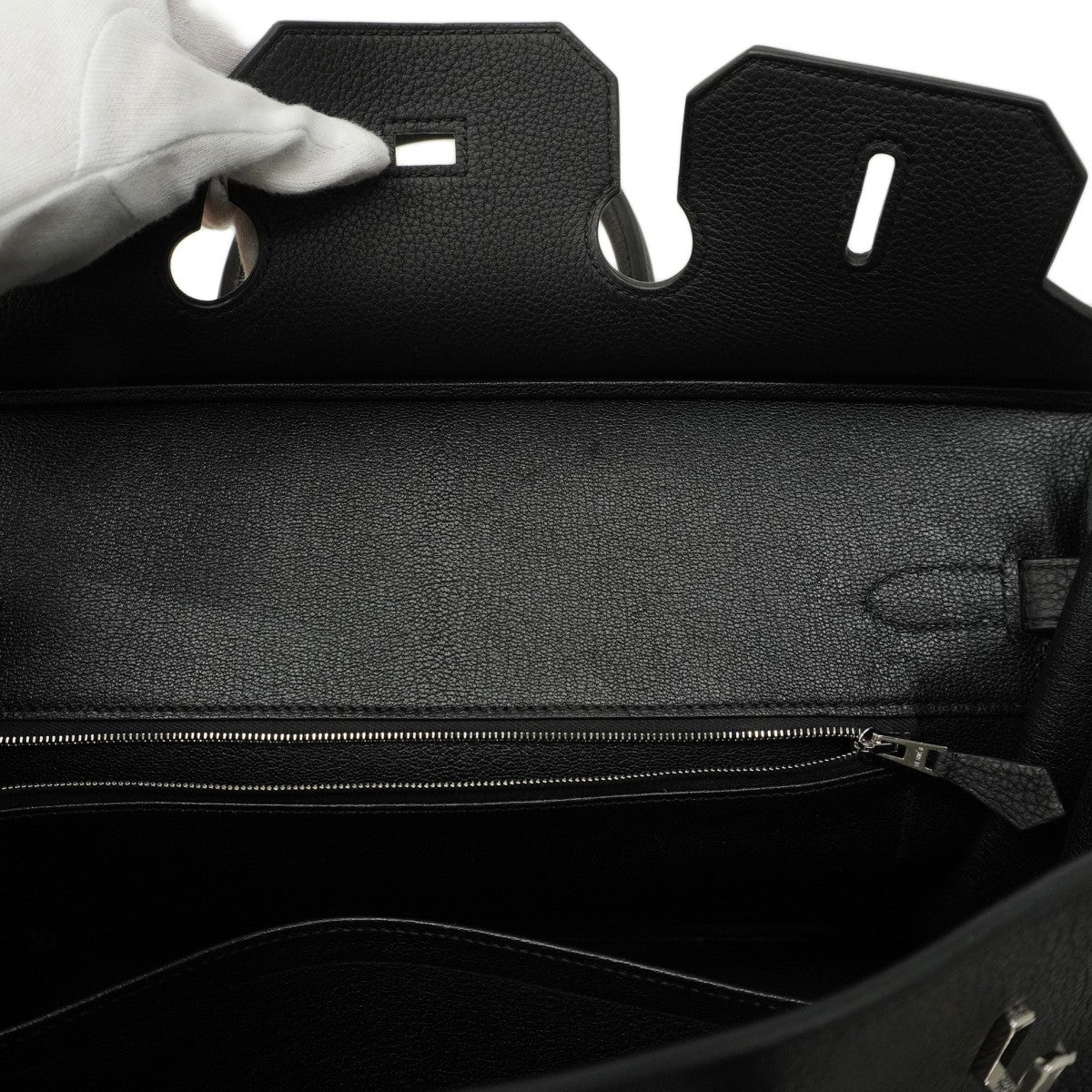 【5ia0217-e-g】エルメス ハンドバッグ バーキン35 トゴ ブラック シルバー金具 K刻印【中古】レディース
