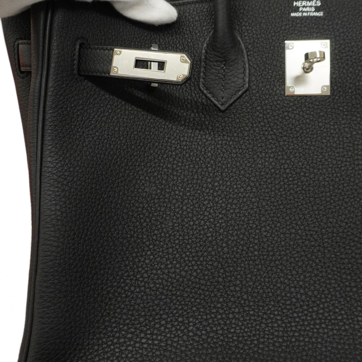 【5ia0217-e-g】エルメス ハンドバッグ バーキン35 トゴ ブラック シルバー金具 K刻印【中古】レディース