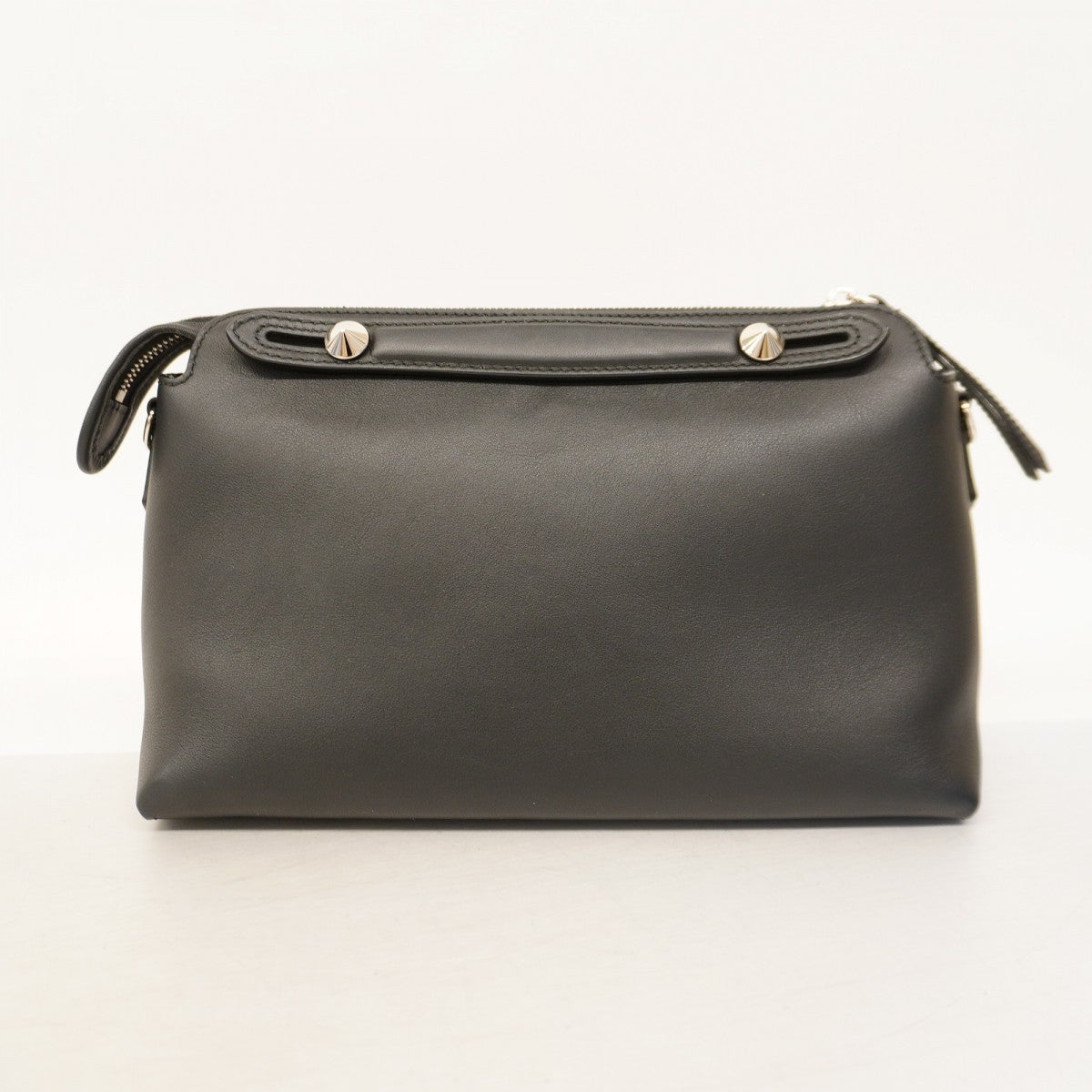 【5ia0345】フェンディ ハンドバッグ バイザウェイ レザー ブラック シルバー金具【中古】レディース