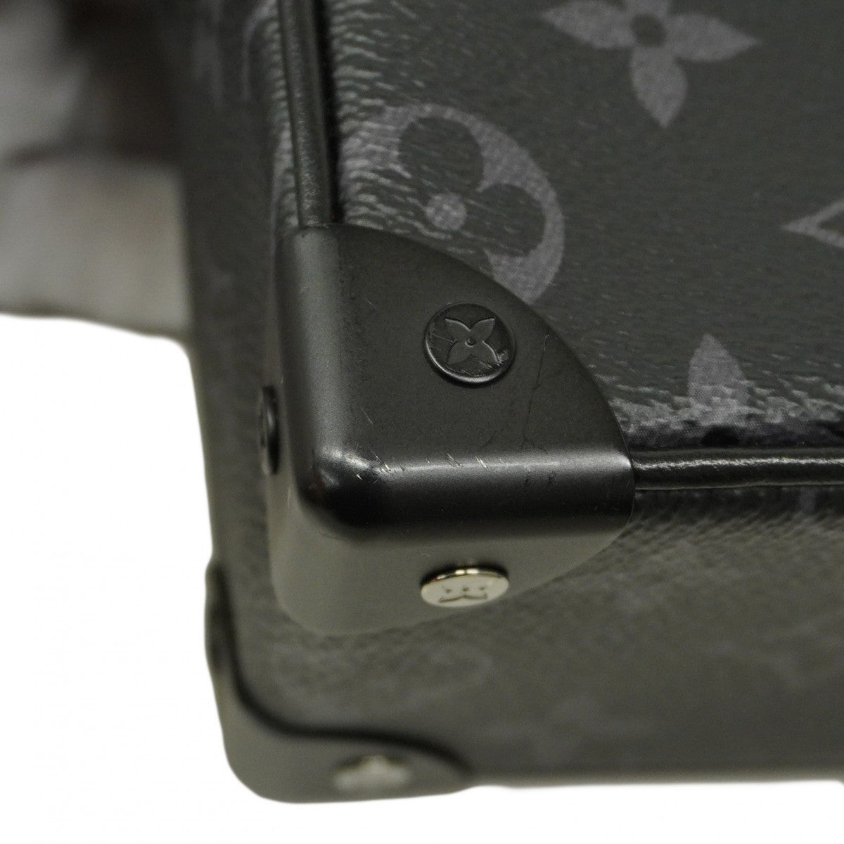 【5ia0360】ルイヴィトン ショルダーバッグ モノグラム・エクリプス ミニソフトトランク M44735 ブラック【中古】メンズ
