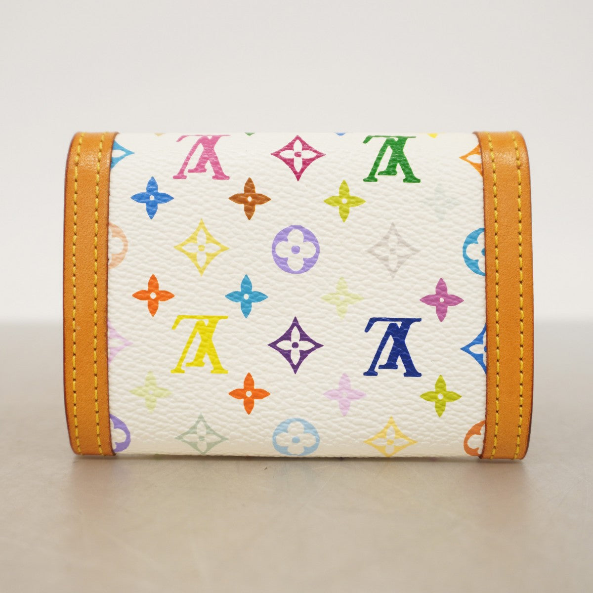 【5ia0374】ルイヴィトン コインケース モノグラム・マルチカラー ポルトモネプラ M92657 ブロン【中古】レディース