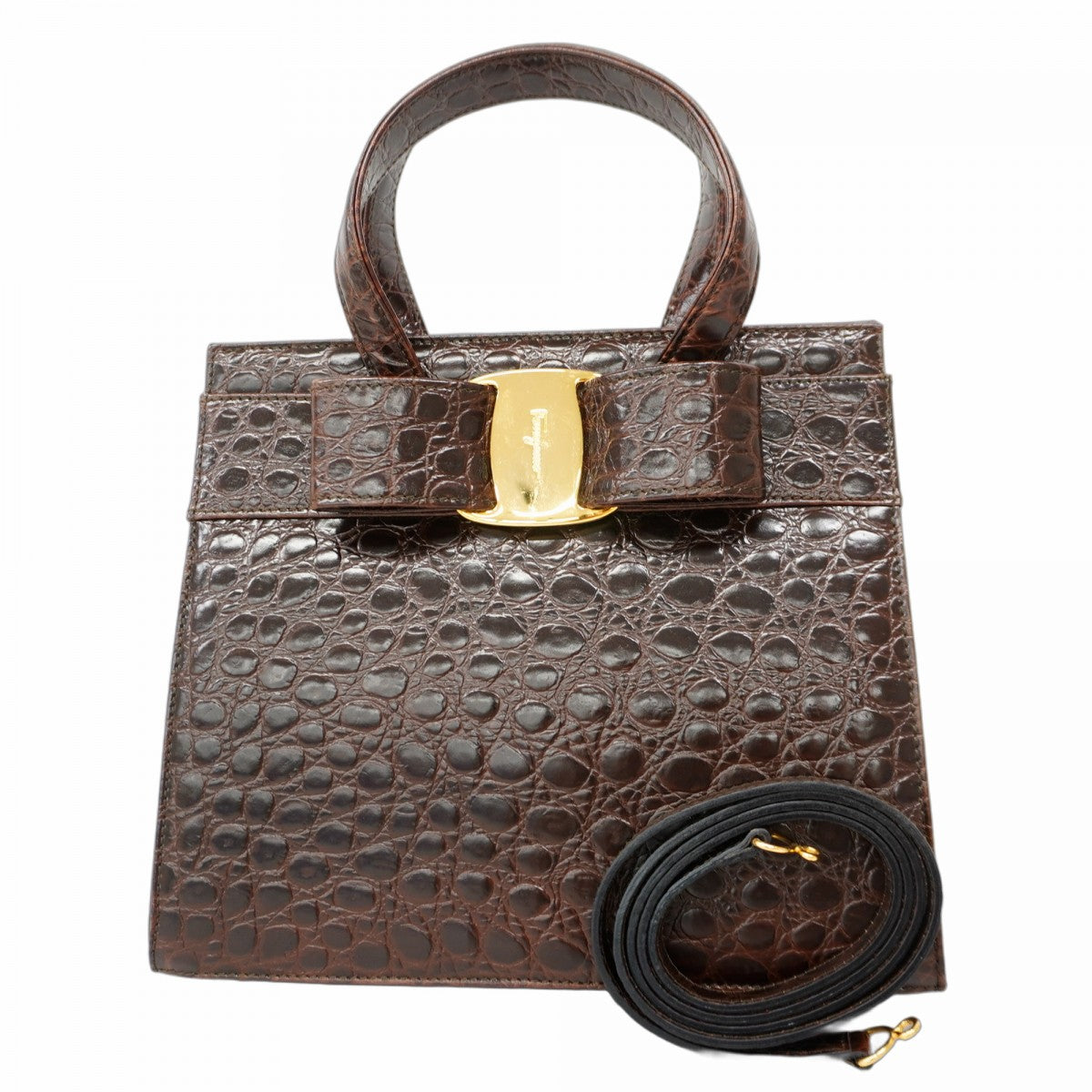 美品✨️ サルヴァトーレフェラガモ　パンプス　ヴァラ　レザー　ブラウン 24.0 Amazon | [Salvatore Ferragamo] [フェラガモ] パンプス ヴァラ