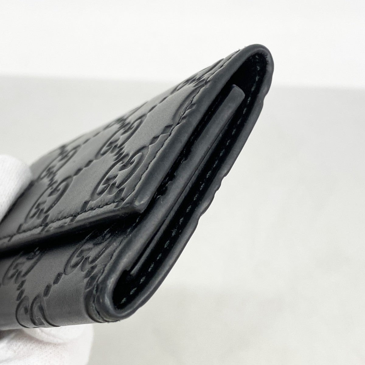 【5ib1949】グッチ キーケース グッチシマ 779824 レザー ブラック シルバー金具【中古】メンズ レディース ユニセックス