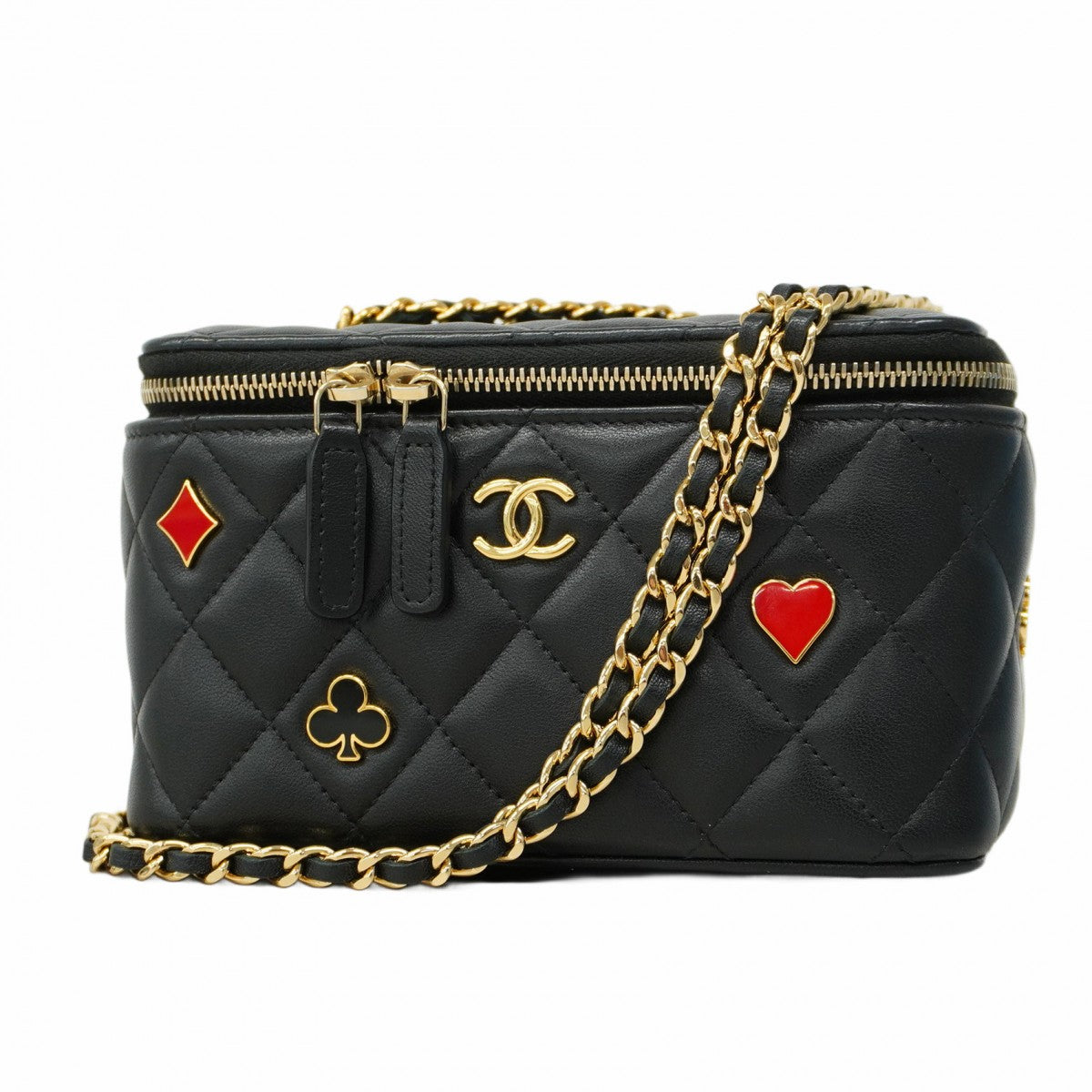 美品✨GIVENCHY バニティバッグ ゴールド金具 レザー ブラック GIVENCHY バニティケース 美品✨GIVENCHY バニティバッグ