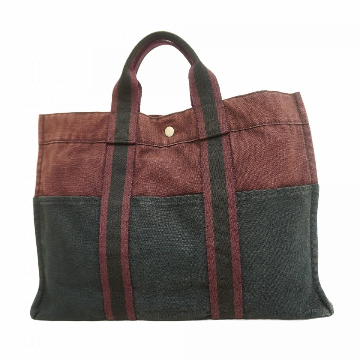 HERMES エルメス フールトゥMM キャンバス トートバッグ ボルドー HERMES 美品☆HERMES エルメス フールトゥ カバス コットン100