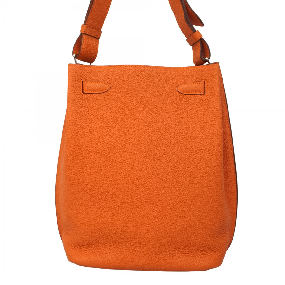 【5ib2508-e】エルメス ショルダーバッグ ソーケリー22 トゴ オレンジ シルバー金具 □L刻印【中古】レディース