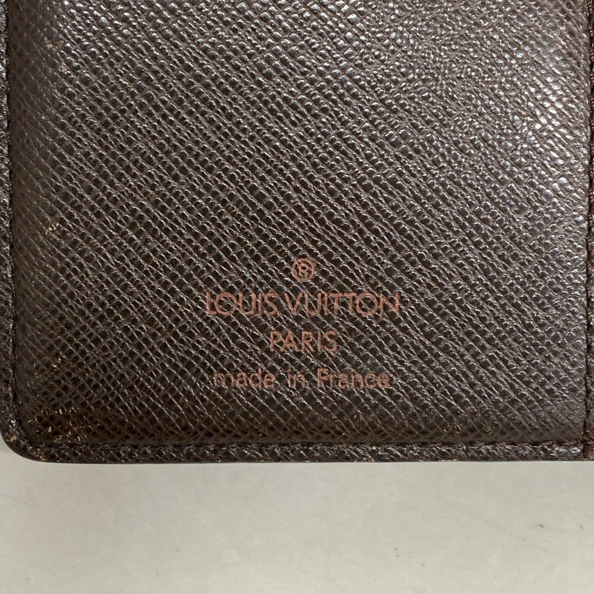 【5ic2844】ルイヴィトン 財布 ダミエ ポルトモネヴィエノワ N61664 エベヌ【中古】レディース
