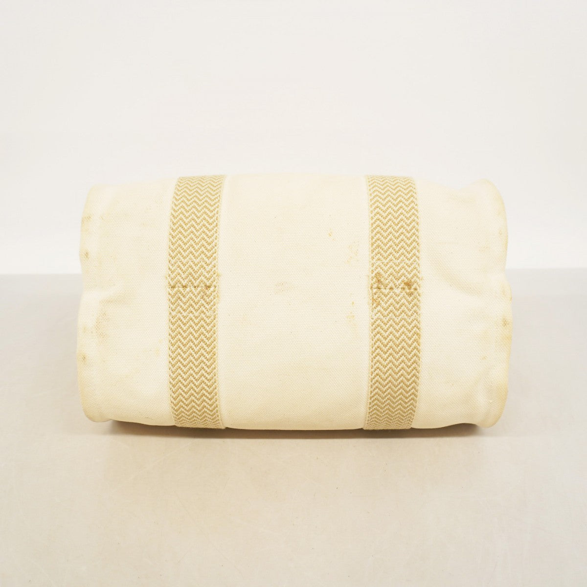 【5ic2853】エルメス ハンドバッグ カンヌPM キャンバス アイボリー シルバー金具【中古】レディース