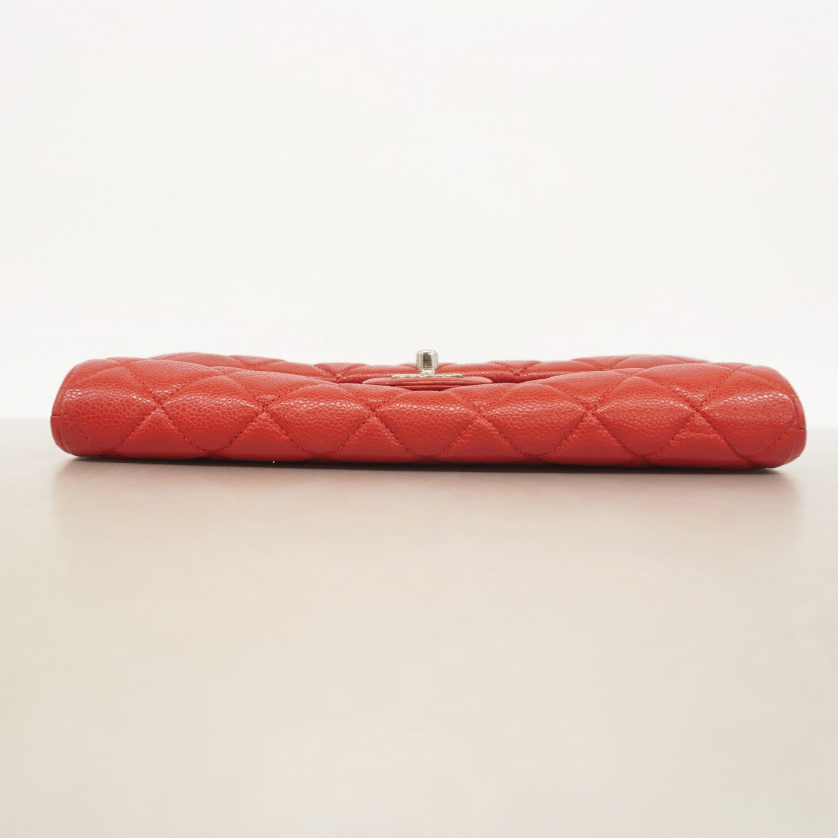【5ic2857】シャネル ショルダーバッグ マトラッセ チェーンショルダー キャビアスキン レッド シルバー金具【中古】レディース
