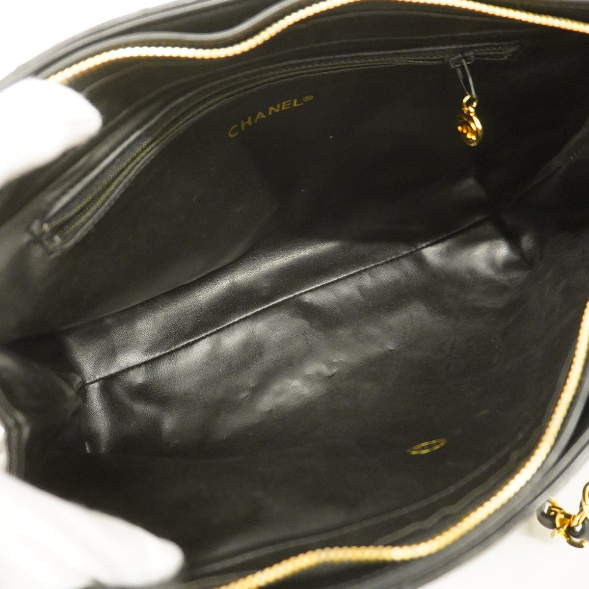 【5ic3626】シャネル ショルダーバッグ マトラッセ チェーンショルダー ラムスキン ブラック ゴールド金具【中古】レディース