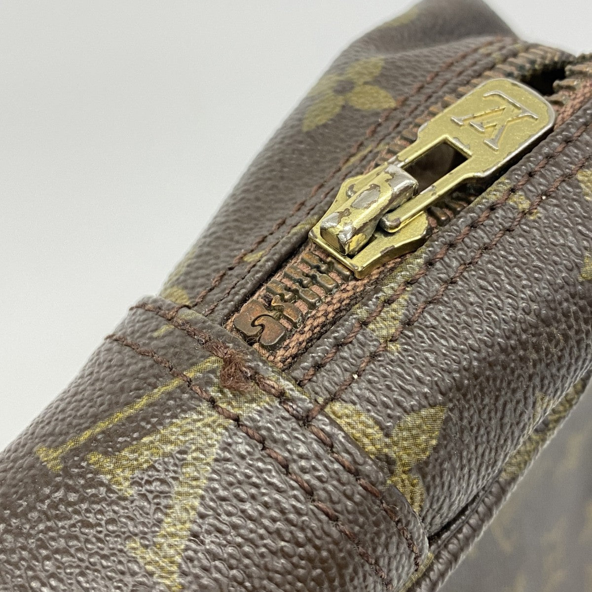 【5ic3644】ルイヴィトン ポーチ モノグラム トゥルーストワレット28 M47522 ブラウン【中古】レディース