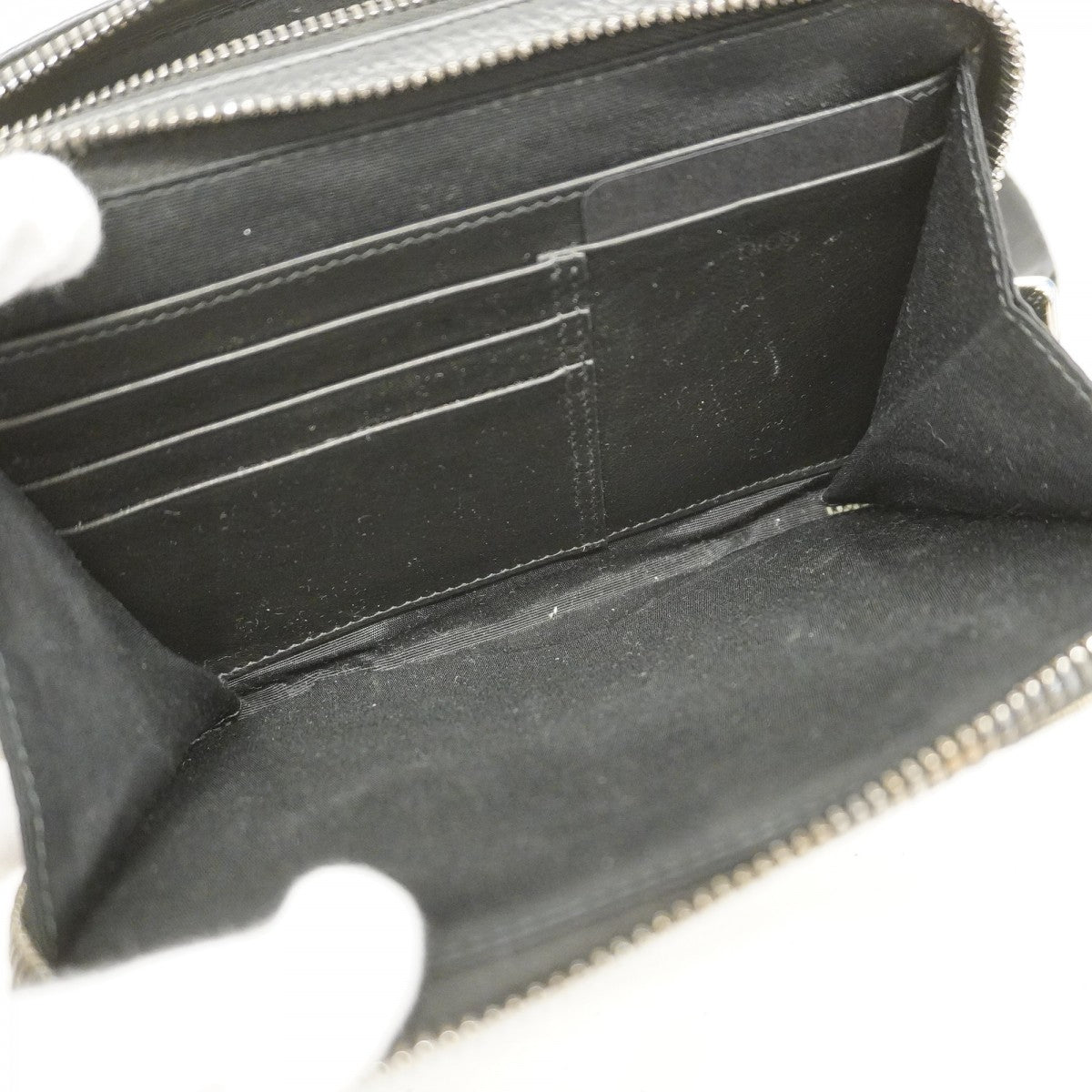 【5ic3650】クリスチャンディオール ショルダーバッグ オブリーク キャンバス ネイビー シルバー金具【中古】レディース