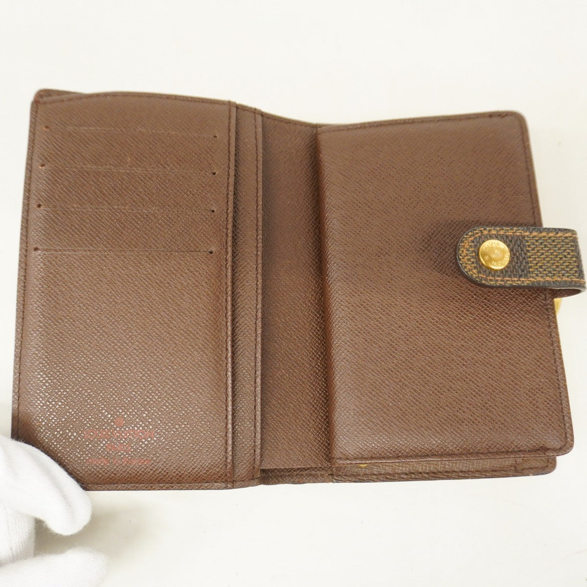 【5ic3653】ルイヴィトン 財布 ダミエ ポルトモネビエヴィエノワ N61664 エベヌ【中古】レディース