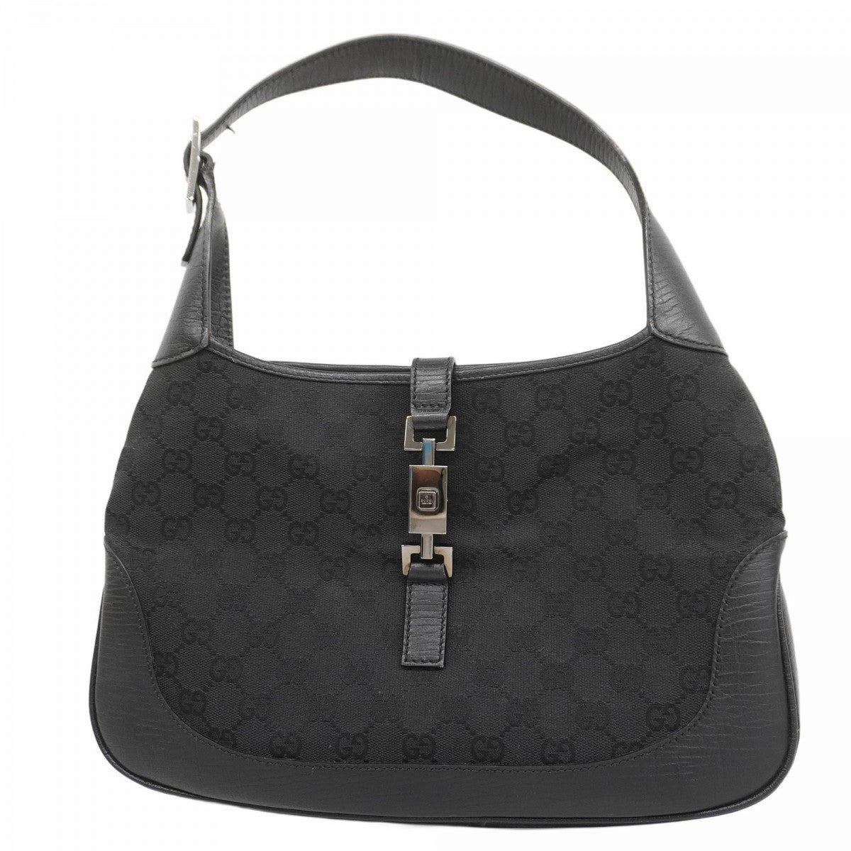 未使用級✨グッチ ハンドバッグ GG キャンバス ジャッキー ブラック Gucci ジャッキー ハンドバッグ S | ブラック | FARFETCH JP