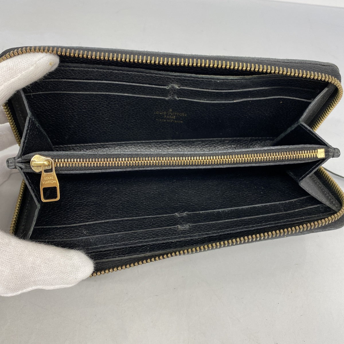 【5ic3724】ルイヴィトン 長財布 モノグラム・アンプラント ポルトフォイユクレマンス M60171 ノワール【中古】レディース
