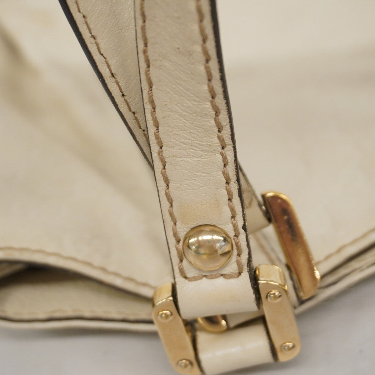 【5ic3728】グッチ ハンドバッグ グッチシマ 211937 レザー ホワイト シャンパンゴールド金具【中古】レディース
