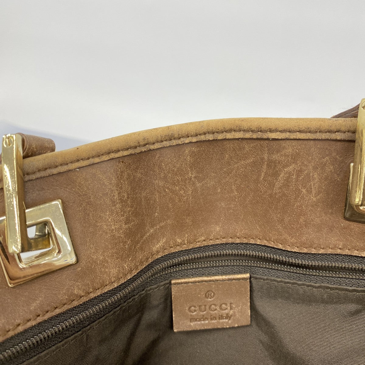 【5ic3733】グッチ トートバッグ GGキャンバス 002 1098 キャンバス ブラウン ピンクベージュ シャンパンゴールド金具【中古】レディース