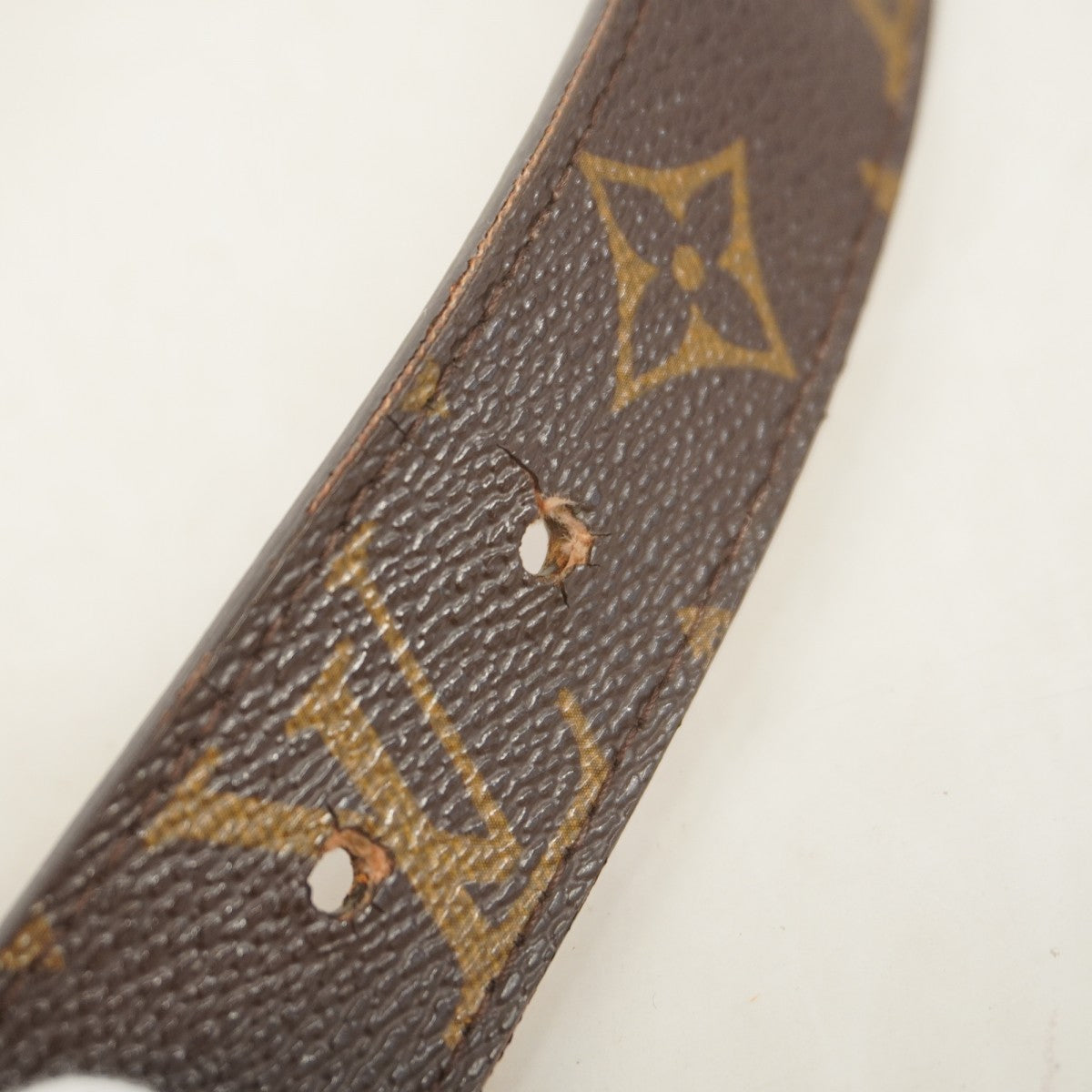 【5id4444】ルイヴィトン ベルト モノグラム サンチュールオヴァール M9842 ブラウン【中古】メンズ