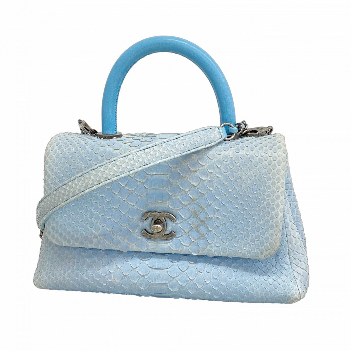 CHANEL ブルーキルティングバッグ ☆在庫処分【5id4527】シャネル ハンドバッグ チェーンショルダー ココ