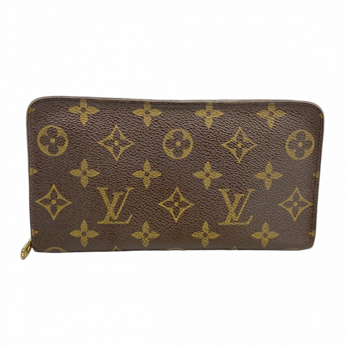 ルイヴィトン　ポルトモネ　ラウンドジップ　折り財布　ダークブラウン Louis Vuitton 二つ折り財布 ダークブラウン ルイヴィトンポルト
