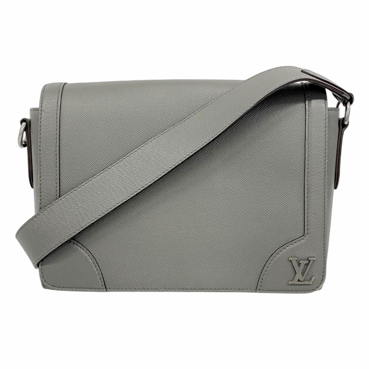 難あり 新品未使用 Louis Vuitton TAIGA ショルダーバッグ Louis Vuitton Grey Taiga Messenger Bag ○ Labellov ○ Buy
