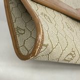 ★SALE【5ie5728】クリスチャンディオール ショルダーバッグ ハニカム PVC ベージュ ブラウン ゴールド金具【中古】レディース