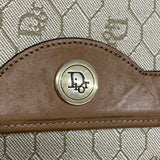 ★SALE【5ie5728】クリスチャンディオール ショルダーバッグ ハニカム PVC ベージュ ブラウン ゴールド金具【中古】レディース