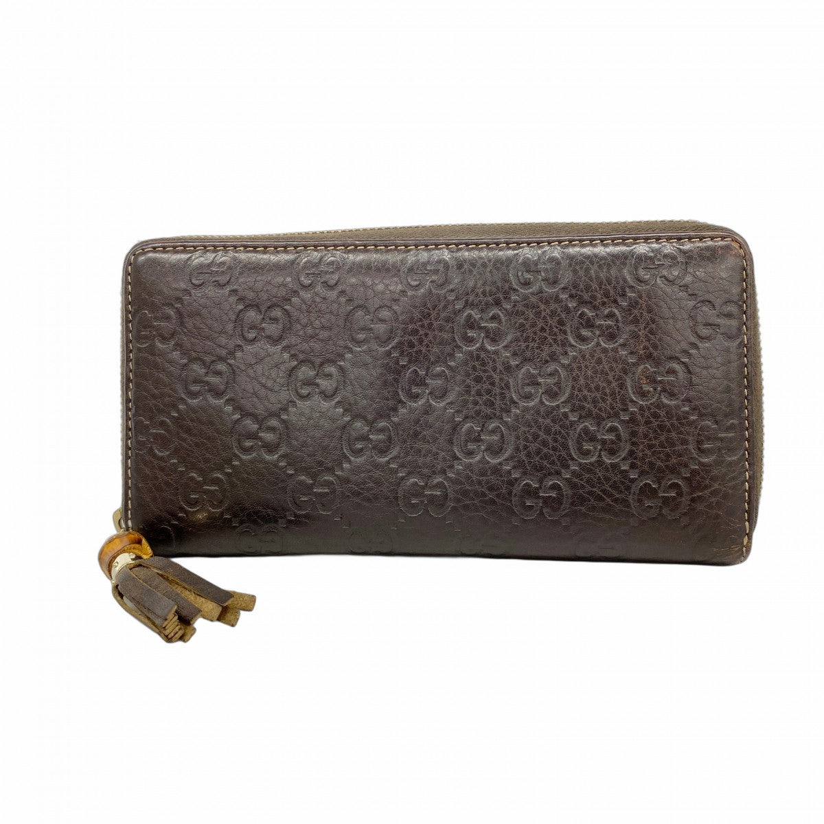 5ie5739】グッチ 長財布 バンブー グッチシマ 307984 レザー