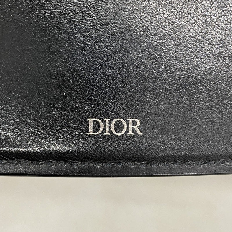 ★最終価格【5ie5757】クリスチャンディオール 財布 CDアイコン レザー ブラック シルバー金具【中古】メンズ