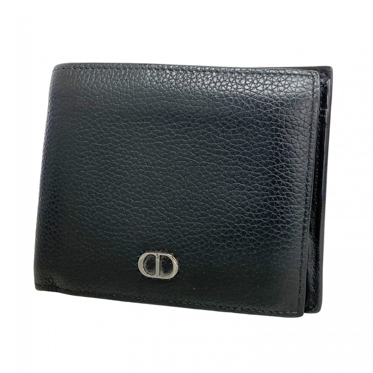 ★最終価格【5ie5757】クリスチャンディオール 財布 CDアイコン レザー ブラック シルバー金具【中古】メンズ