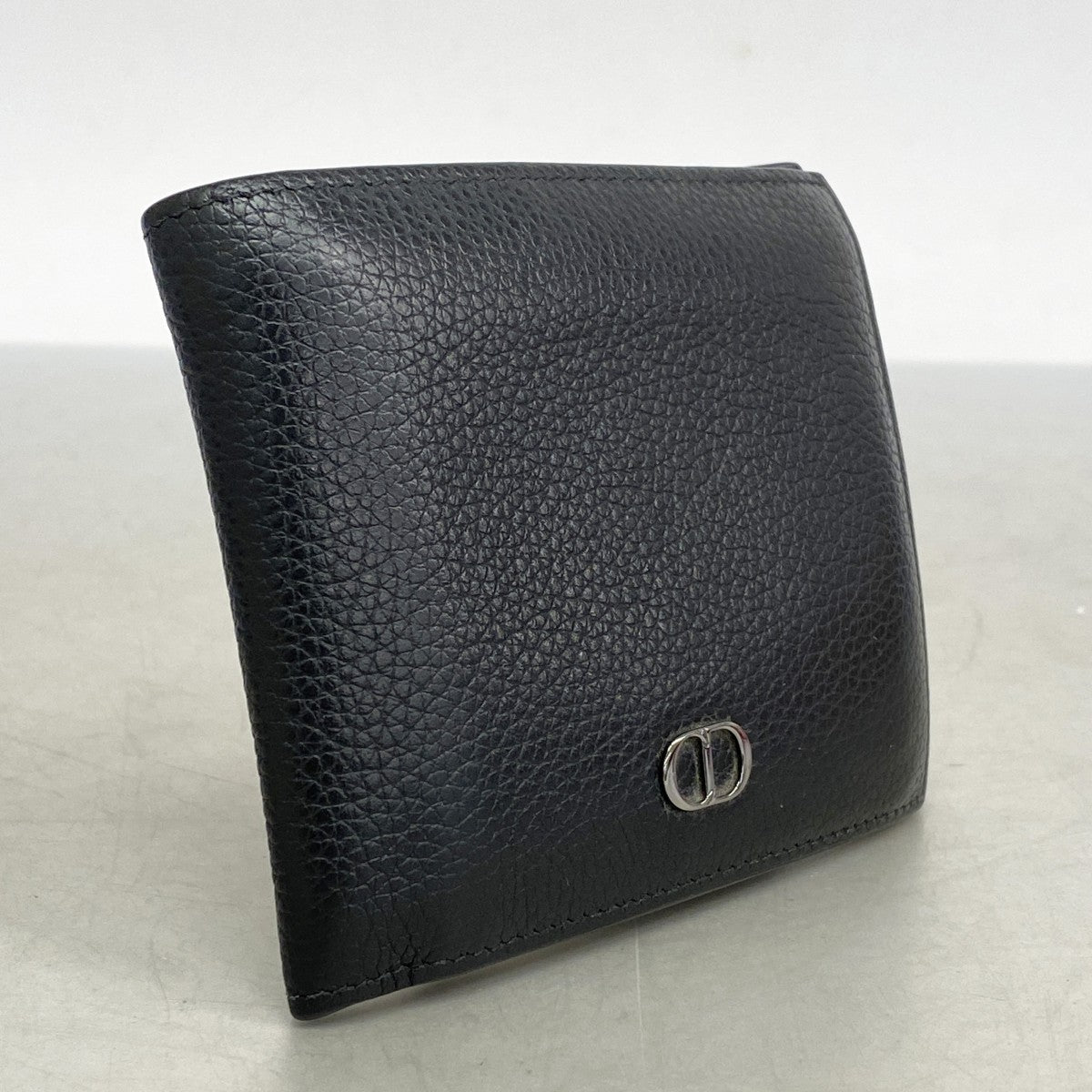 ★最終価格【5ie5757】クリスチャンディオール 財布 CDアイコン レザー ブラック シルバー金具【中古】メンズ