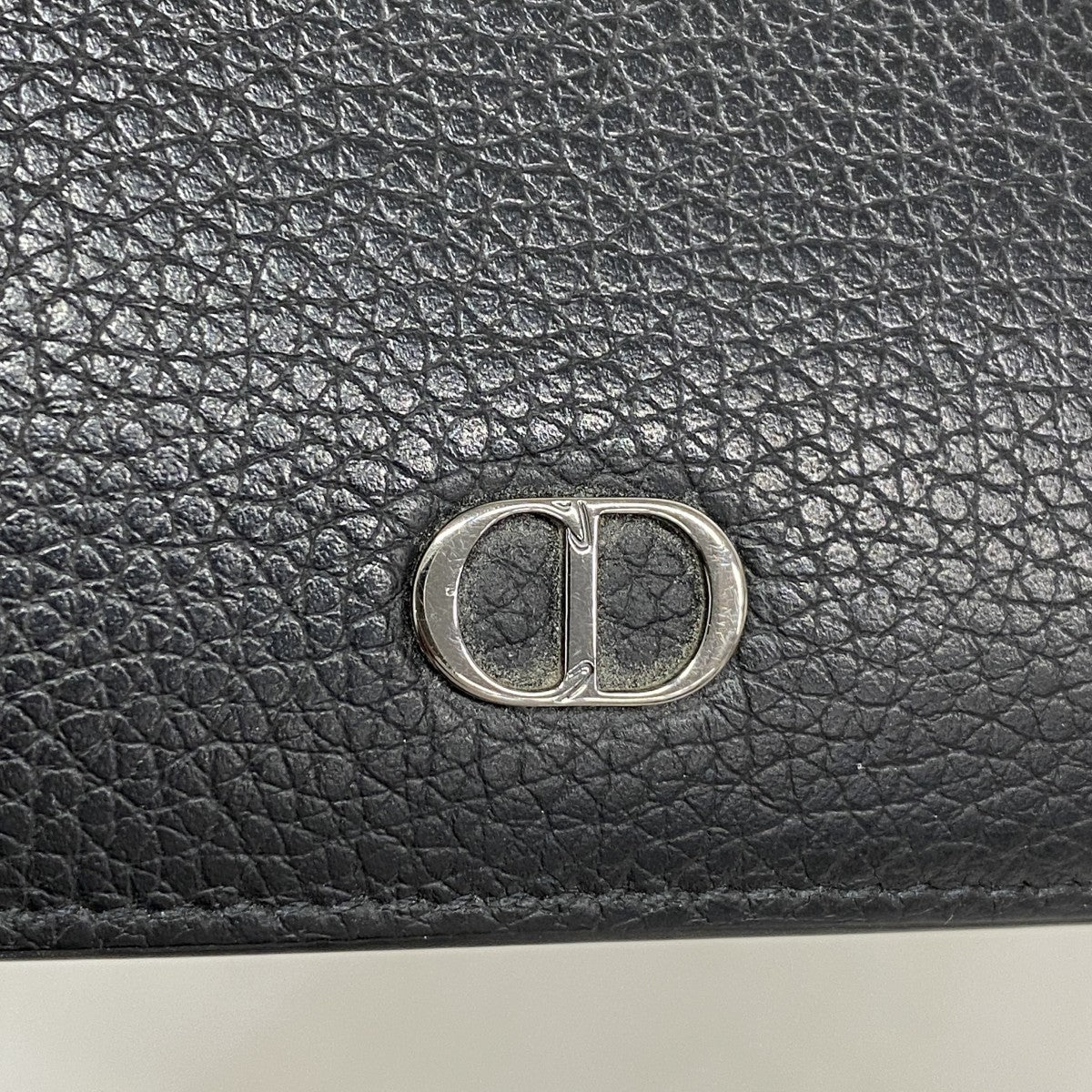 ★最終価格【5ie5757】クリスチャンディオール 財布 CDアイコン レザー ブラック シルバー金具【中古】メンズ