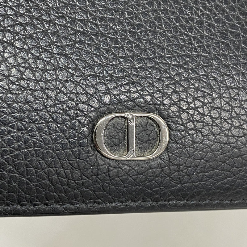 ★最終価格【5ie5757】クリスチャンディオール 財布 CDアイコン レザー ブラック シルバー金具【中古】メンズ
