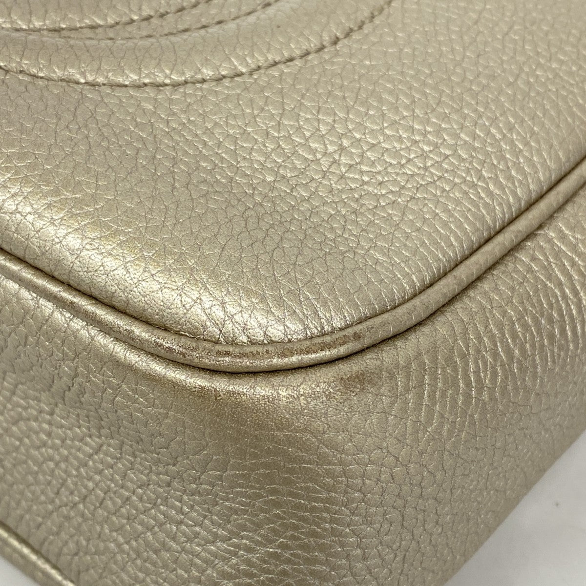 【5ie5852】グッチ ショルダーバッグ ソーホー 308364 レザー シャンパンゴールド ゴールド金具【中古】レディース