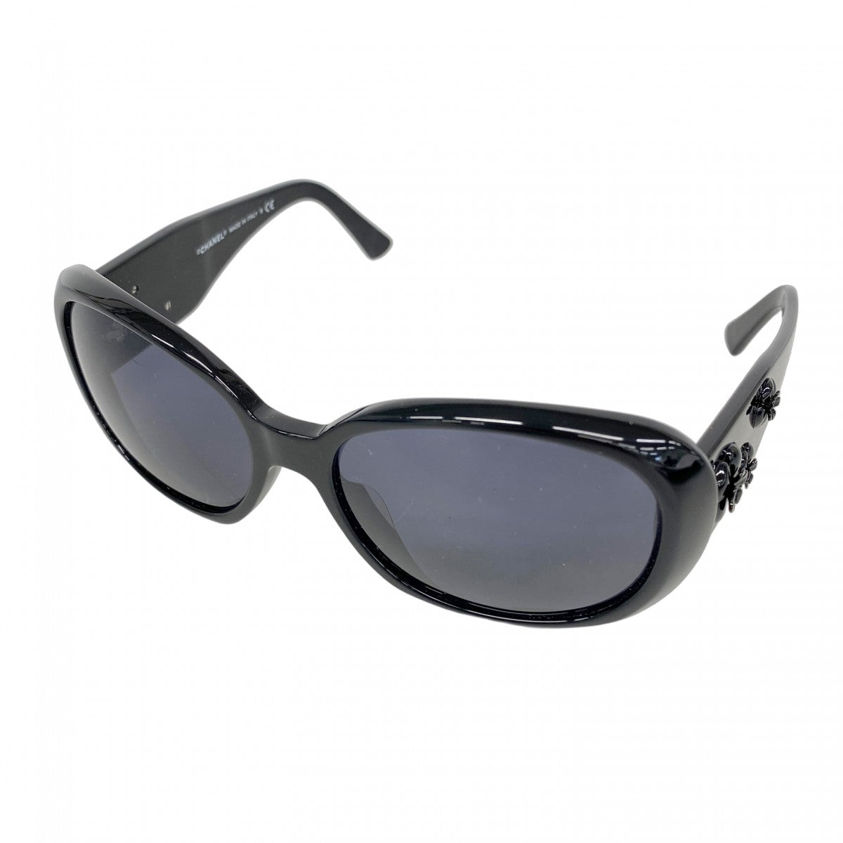 CHANEL ブラック サングラス カメリア 中古・古着通販】CHANEL (シャネル) カメリアサングラス