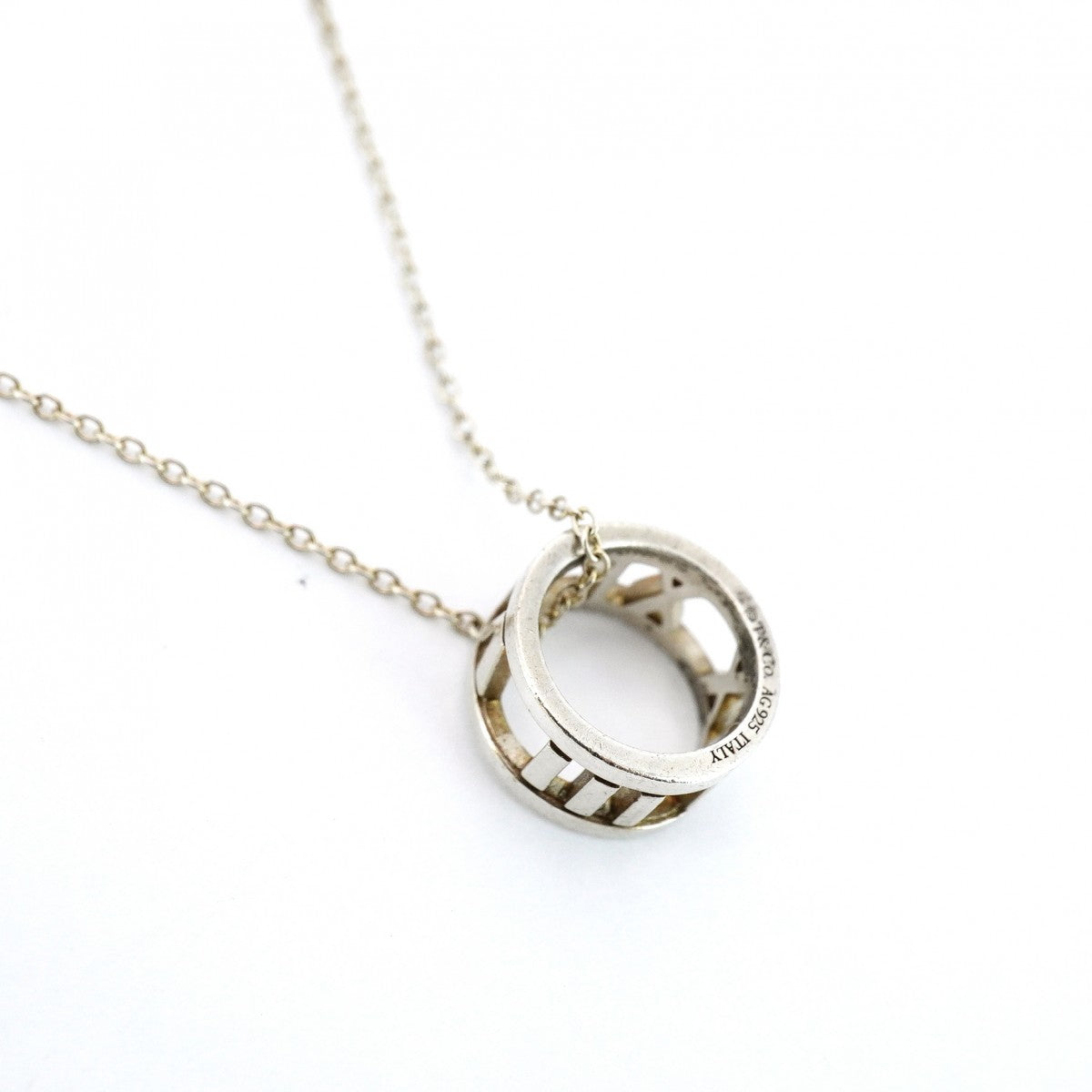 ★SALE【5jgb0386】ティファニー ネックレス アトラス オープンサークル シルバー925【中古】メンズ レディース ユニセックス
