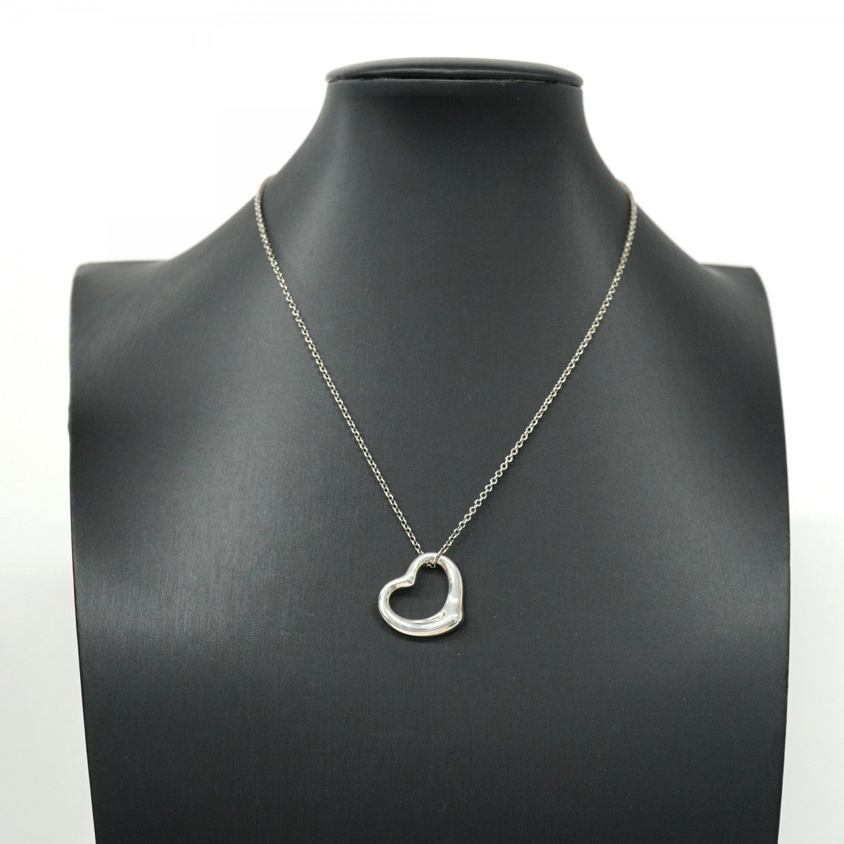 【5jgb0401】ティファニー ネックレス オープンハート シルバー925【中古】レディース