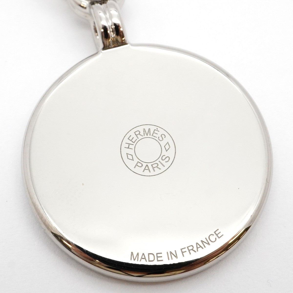 【5jgb0412】エルメス ネックレス メダイユ メタル シルバー ブラック【中古】メンズ レディース ユニセックス