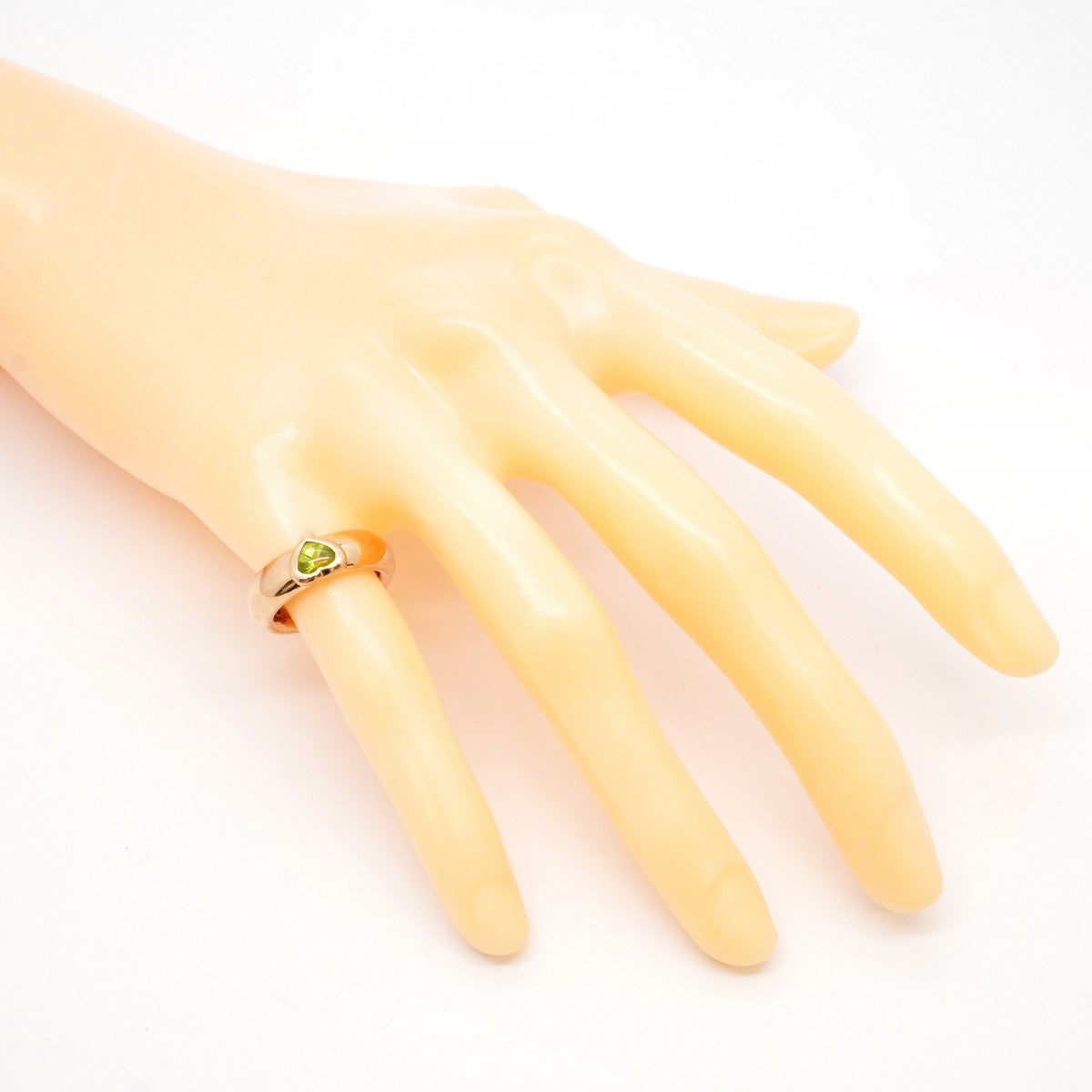 【5jgb0419】ティファニー リング フレンドシップ K18PG ピンクゴールド ペリドット グリーン 7.5号【中古】レディース