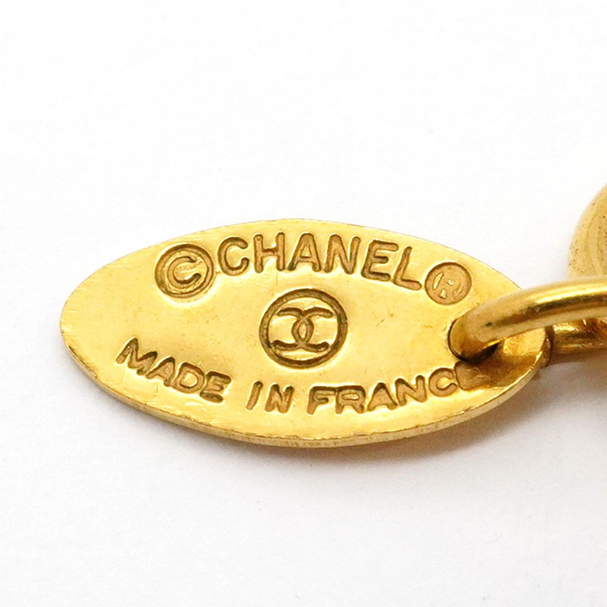 【5jgb0431】シャネル ネックレス ヴィンテージ シャネルロゴ マトラッセ GPメッキ ゴールド【中古】レディース