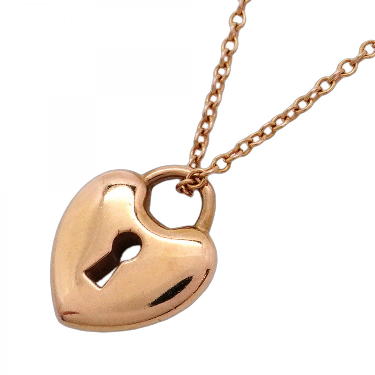 ★SALE【5jgb0437】ティファニー ネックレス ハートロック K18PG ピンクゴールド【中古】レディース